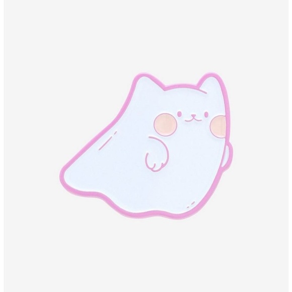 NWT Arcasian Ghost Cat Enamel Pin - Picture 2 of 2